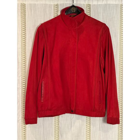 VTG Leather Jacket‎ 1980s Solvang First Street Leather Lambskin Suede L Designer - Picture 14 of 15